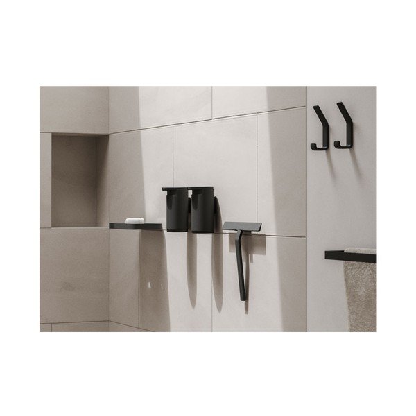 Rim fekete fürdőszobai vízlehúzó tartóval, szélesség 30 cm - Zone-image-1