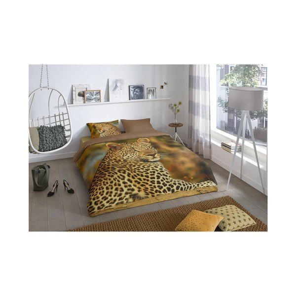 Leopard kétszemélyes pamut ágyneműhuzat garnitúra, 240 x 200 cm - Good Morning-image-1