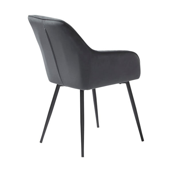 Szürke kárpitozott karfás étkezőfotel szett 2 db-os Nolan Stripe – Unique Furniture-image-3