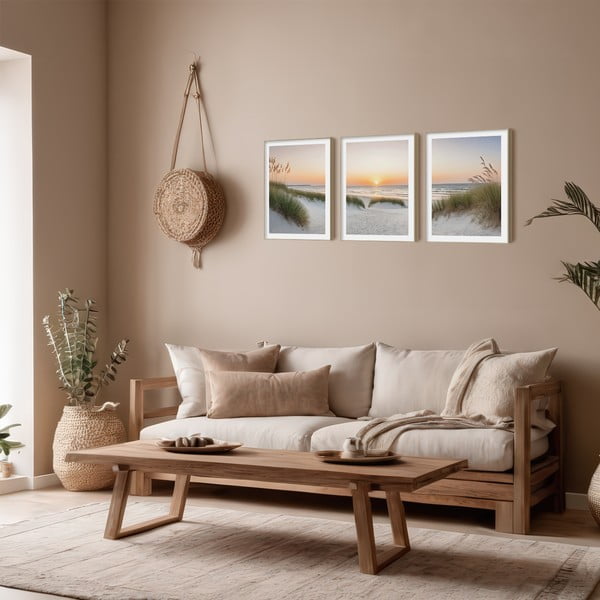 Kép szett 3 db-os 30x40 cm Sunrise on the Beach-image-1