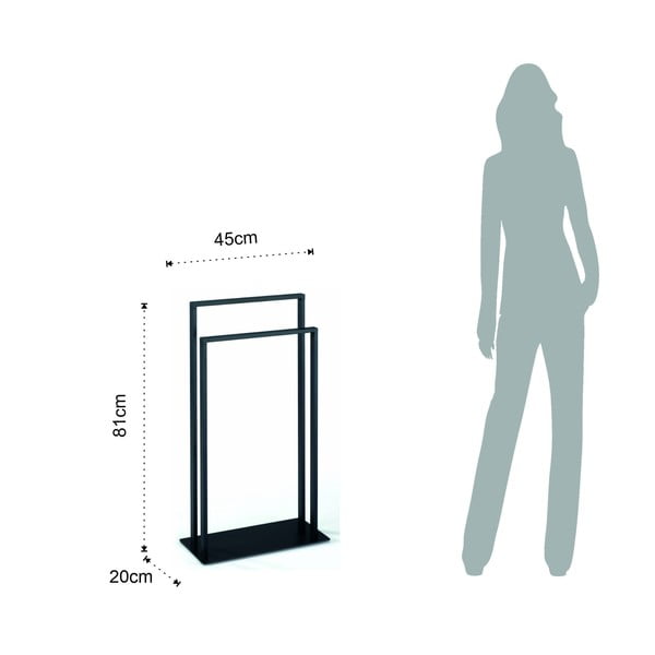 Emori fekete acél törölközőtartó - Tomasucci-image-3