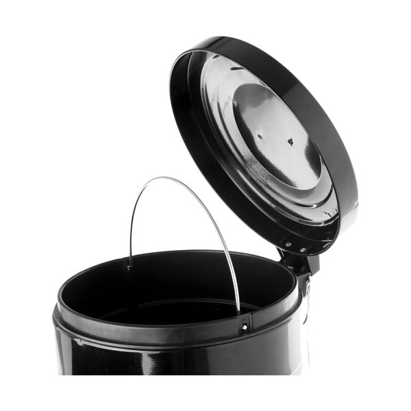 Fekete pedálos fém hulladékgyűjtő, 20 l - Casa Selección-image-1
