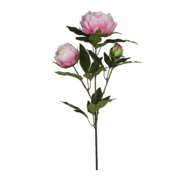 Művirág, rózsaszín bazsarózsa három virággal - Ego Dekor