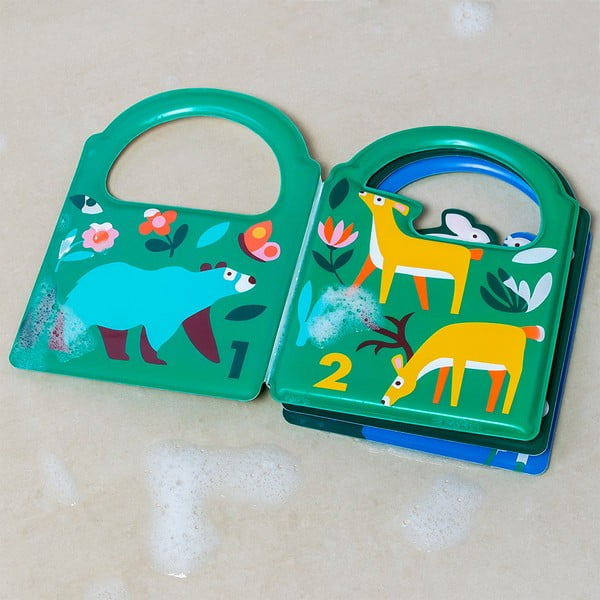 Interaktív játék Colour changing bath book Woodland – Rex London-image-1