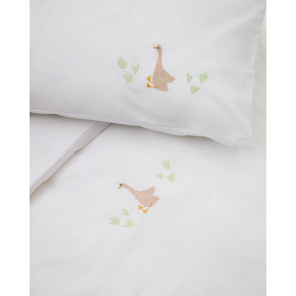 Fehér pamut-perkál gyerek ágyneműhuzat babaágyhoz 70x140 cm Milu – Kave Home-image-3