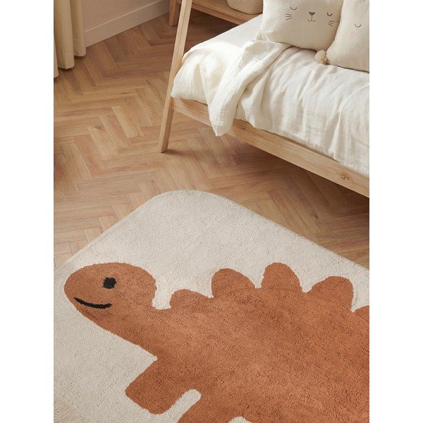 Narancssárga-krémszínű mosható-kézi szövésű pamut gyerek szőnyeg 140x200 cm Snuggle Doro – Hanse Home-image-2
