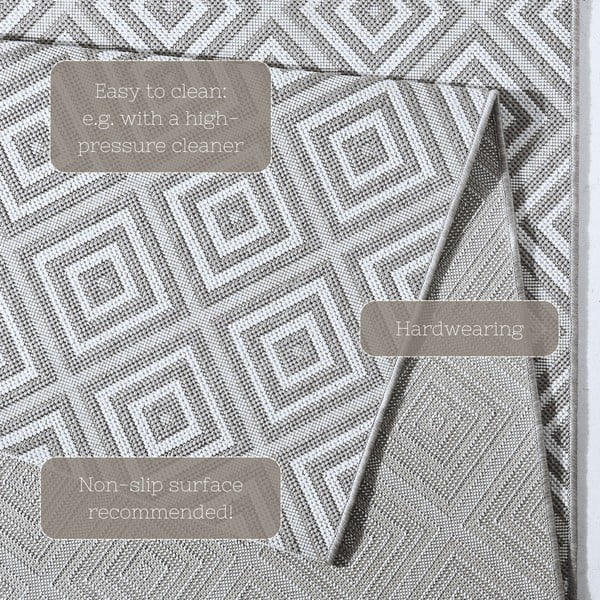 Karo szürke kültéri futószőnyeg, 80 x 200 cm - NORTHRUGS-image-2