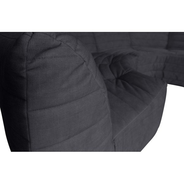 Antracitszürke bársony sarokkanapé (variálható) Bag – WOOOD-image-1