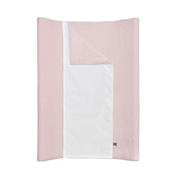 Dusty Pink rózsaszín len vízálló pelenkázó alátét, 50 x 70 cm - BELLAMY