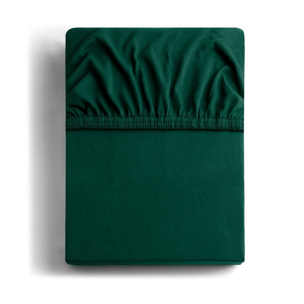 Zöld gumis jersey lepedő 140x200 cm Amber – DecoKing
