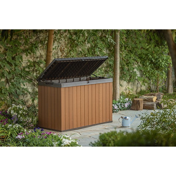 Barna műanyag kerti tárolódoboz Darwin – Keter-image-1