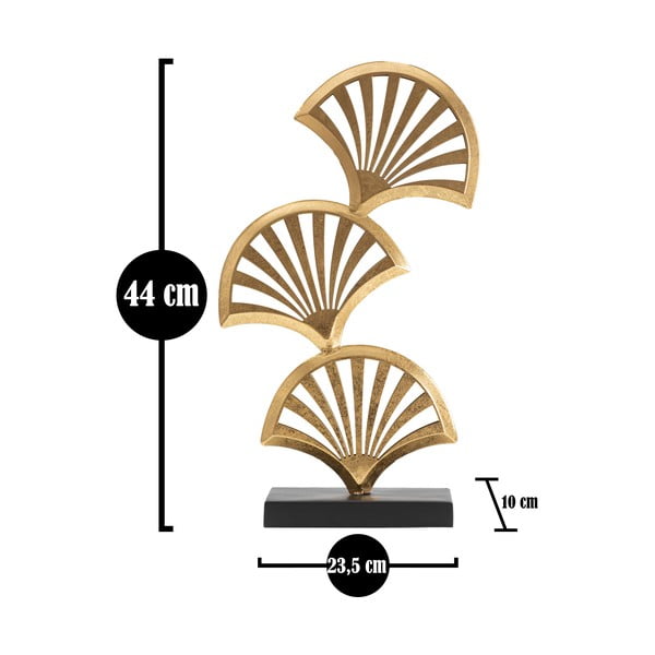 Triple Leaf fém szobor aranyszínű dekorral - Mauro Ferretti-image-3