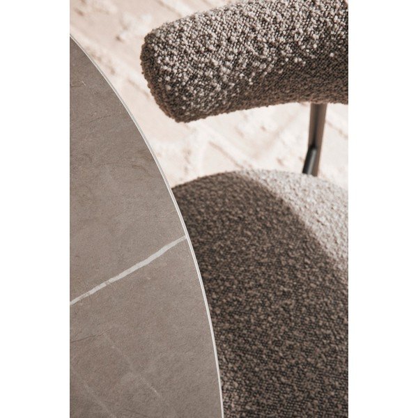 Kerek étkezőasztal márvány dekoros asztallappal ø 120 cm Bamira – Yes Everyday-image-4