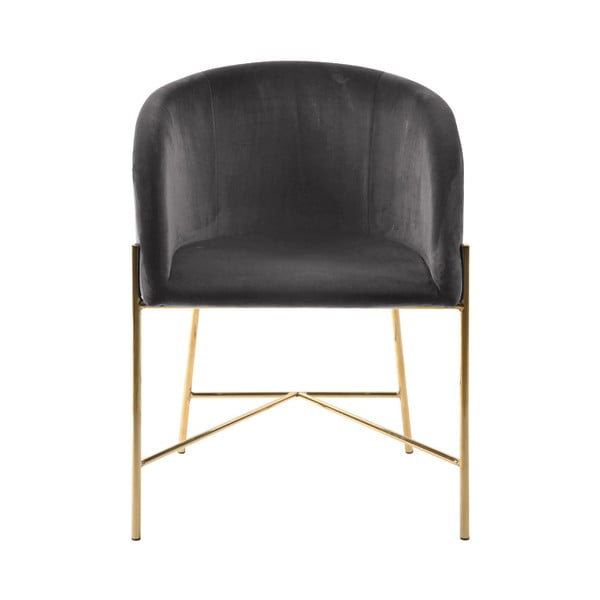 Nelson sötétszürke szék aranyszínű lábakkal - Interstil