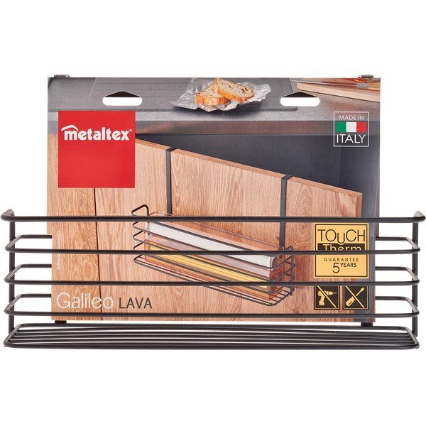 Galileo Lava Large fekete fém konyhai függőpolc - Metaltex-image-3