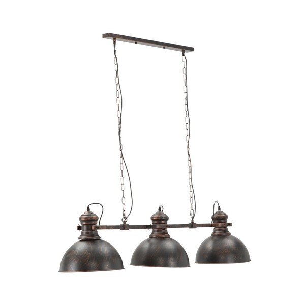 Industry fekete függőlámpa 3 búrával - Mauro Ferretti-image-1