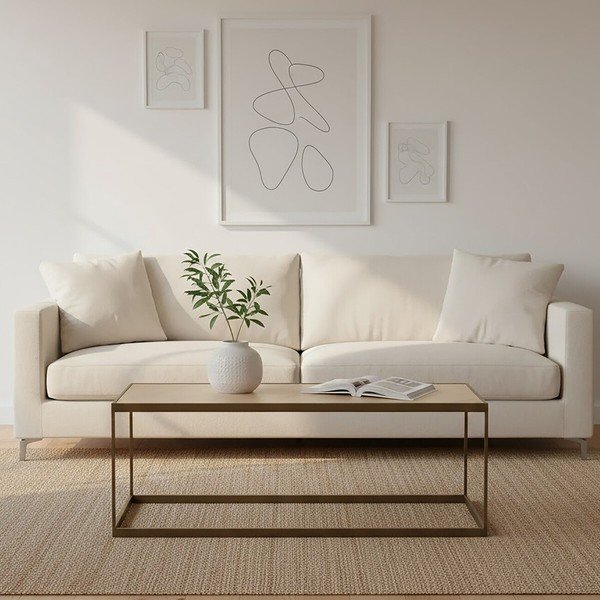 Barna-natúr színű dohányzóasztal tölgyfa dekoros asztallappal 40x120 cm Grenoble – Premier Housewares-image-1
