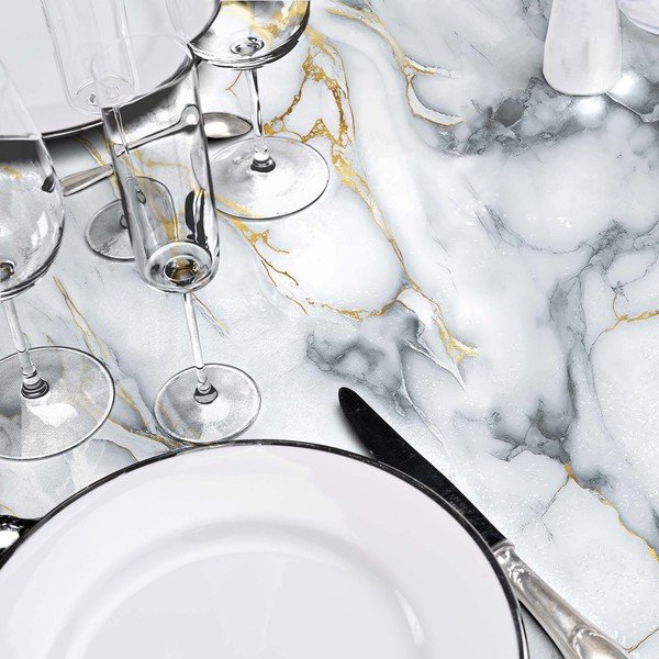 Lemosható asztalterítő ø 160 cm Marquina – douceur d'intérieur-image-1