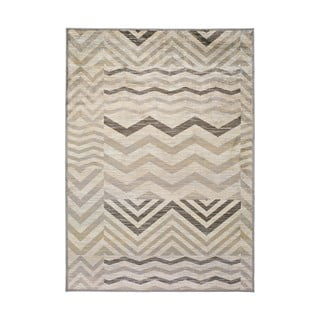 Belga Zig Zag szürke viszkóz szőnyeg, 100 x 140 cm - Universal