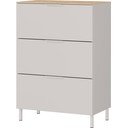 Krémszínű matt szekrény 68x98x40 cm Savoca – Germania