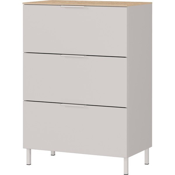 Krémszínű matt szekrény 68x98x40 cm Savoca – Germania