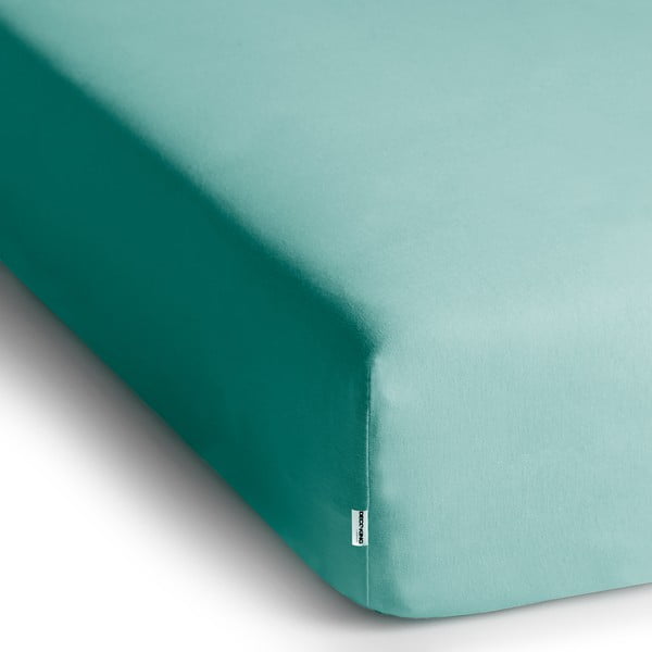 Türkiz gumis jersey lepedő 160x200 cm Amber – Restilo-image-2