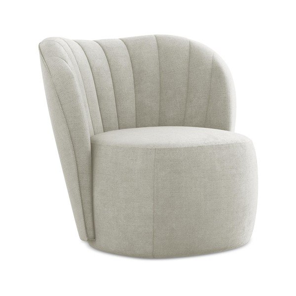 Krémszínű zsenília fotel Keloa – Makamii