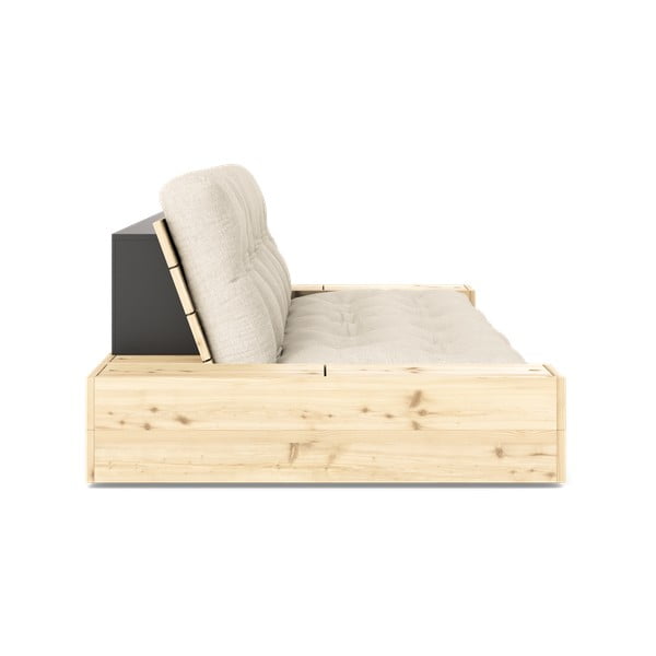 Szürke-bézs len kinyitható kanapé 244 cm Base – Karup Design-image-3