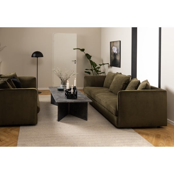 Fekete márvány dohányzóasztal 70x140 cm Vega – Actona-image-2