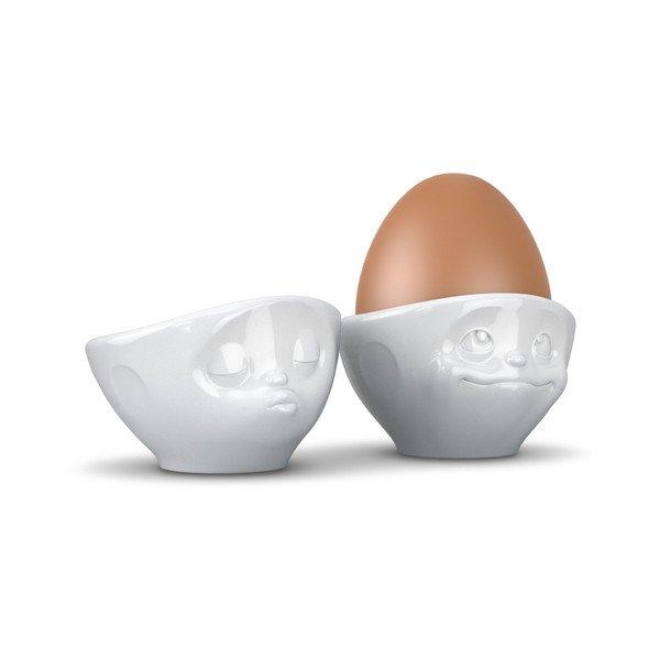 2 db 'szerelmespár' fehér porcelán tojástartó, 100 ml - 58products-image-1