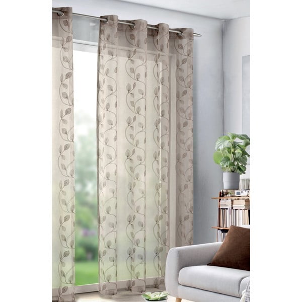 Barna voile fényáteresztő függöny 135x245 cm – Sehlbach