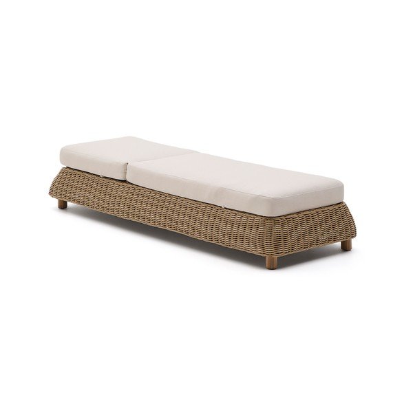 Téglavörös rattan állítható kerti napozóágy Meria – Kave Home-image-4