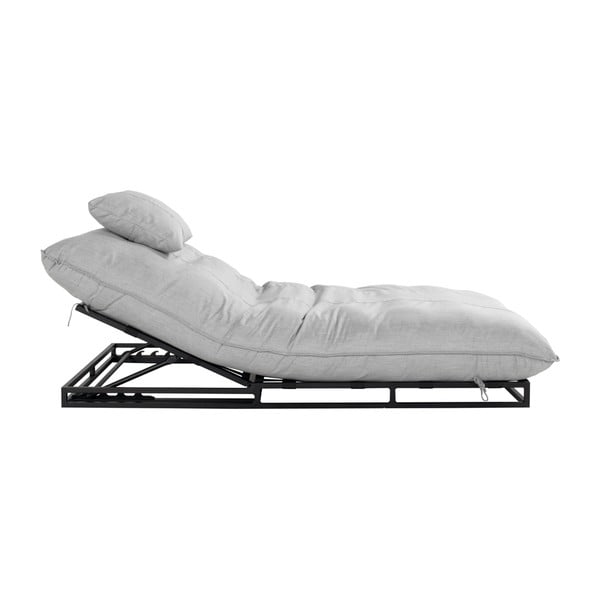 Világosszürke fém-párnázott kerti napozóágy Emma – Hartman-image-3