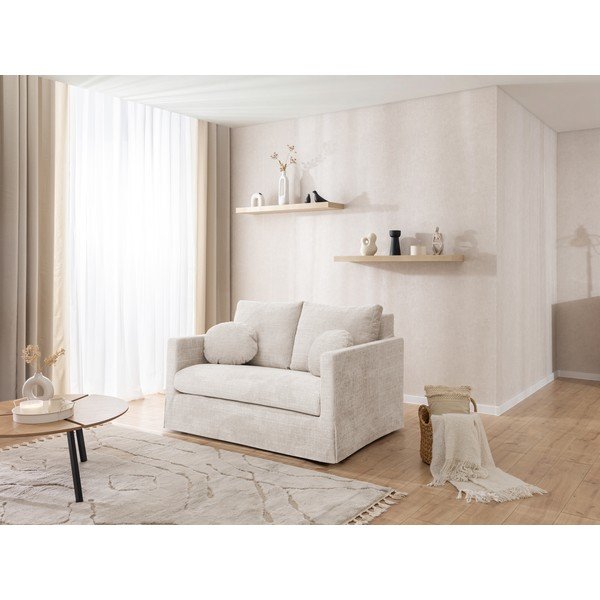 Krémszínű kanapé 140 cm Paphos – Ropez-image-4