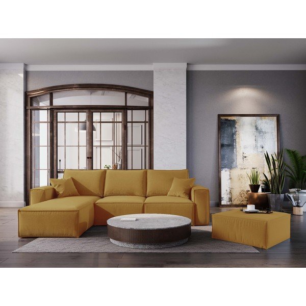Miami sárga puff, 65 x 65 cm - Cosmopolitan Design-image-1