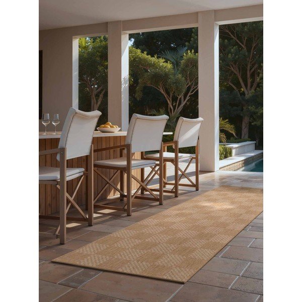 Krémszínű-natúr színű kültéri-beltéri futószőnyeg 80x200 cm Haringey Dorothy – Ted Baker-image-2