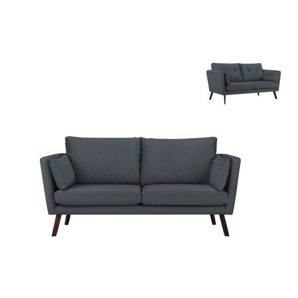 Elena sötétszürke háromszemélyes kanapé - Mazzini Sofas-image-1