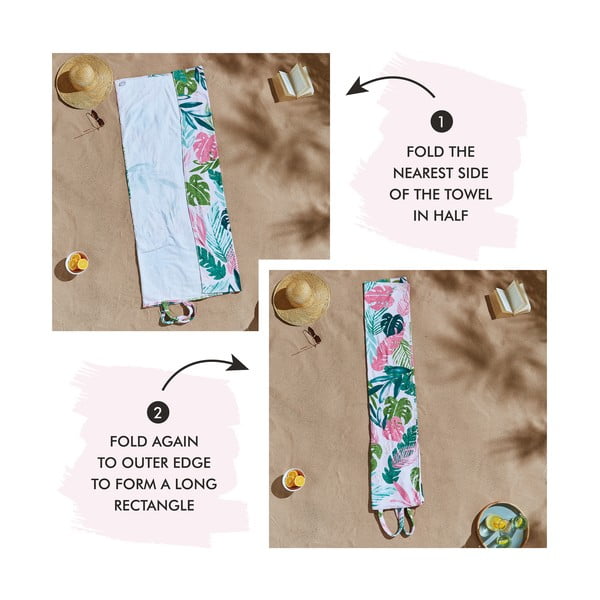 Strandtörölköző 150x75 cm Tropical Palm – Catherine Lansfield-image-2