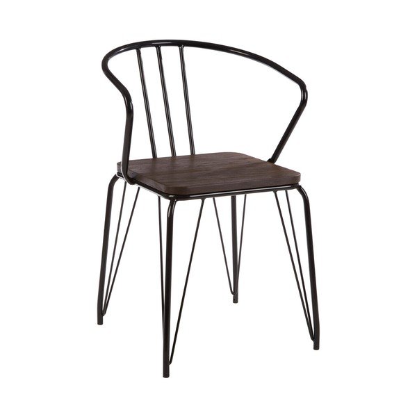 Fekete-natúr színű szilfa étkezőszék District – Premier Housewares