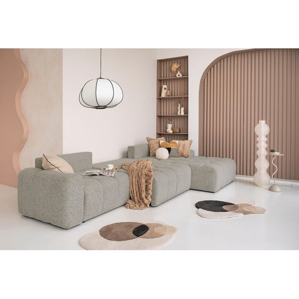 Világosbarna kinyitható tárolóhelyes moduláris sarokkanapé (jobb oldali) Lulu – Miuform-image-1