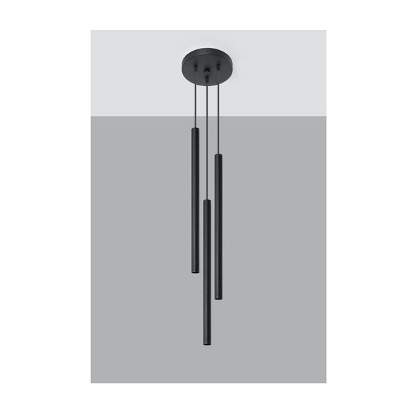 Fekete fém függőlámpa ø 20 cm Fideus – Sollux-image-3
