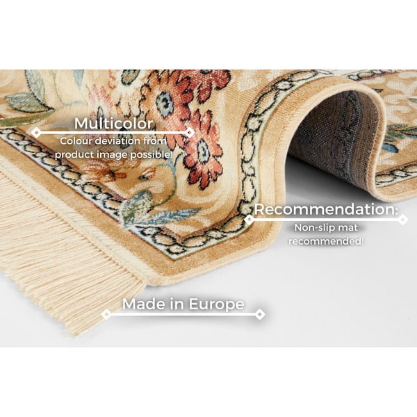 Bézs viszkóz szőnyeg 95x140 cm Oriental – Nouristan-image-4