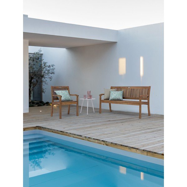 Natúr színű tömörfa kerti pad Noemi – Bizzotto-image-1