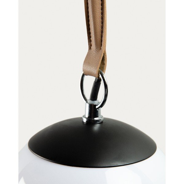Fekete fém asztali lámpa műanyag búrával (magasság 60 cm) Monteiro – Kave Home-image-4