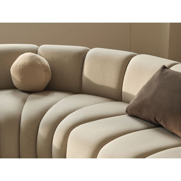 Antracitszürke bársony moduláris sarokkanapé Lupine – Micadoni -image-4