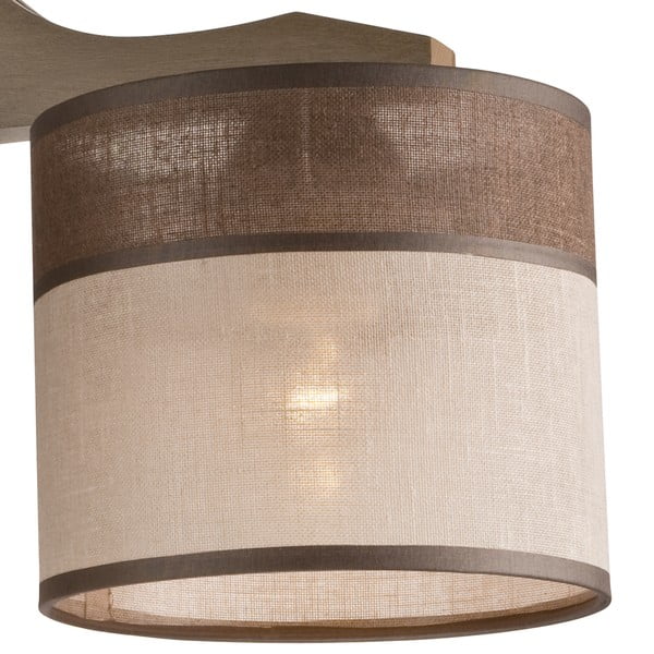 Sötétbarna mennyezeti lámpa textil búrával ø 16 cm Andrea – LAMKUR-image-4