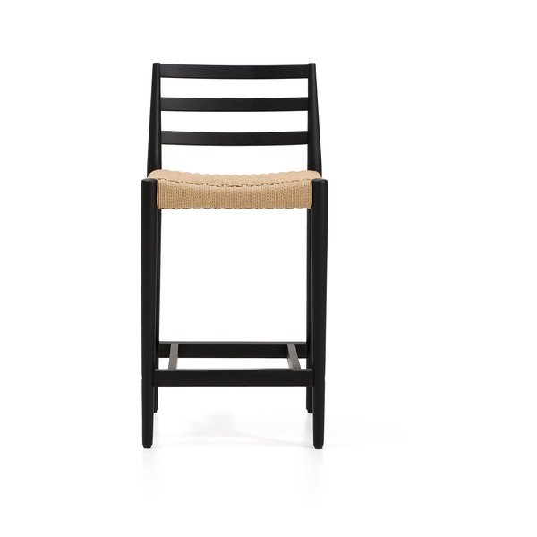 Fekete-natúr színű tölgyfa bárszék (ülésmagasság 65 cm) Analy – Kave Home-image-2