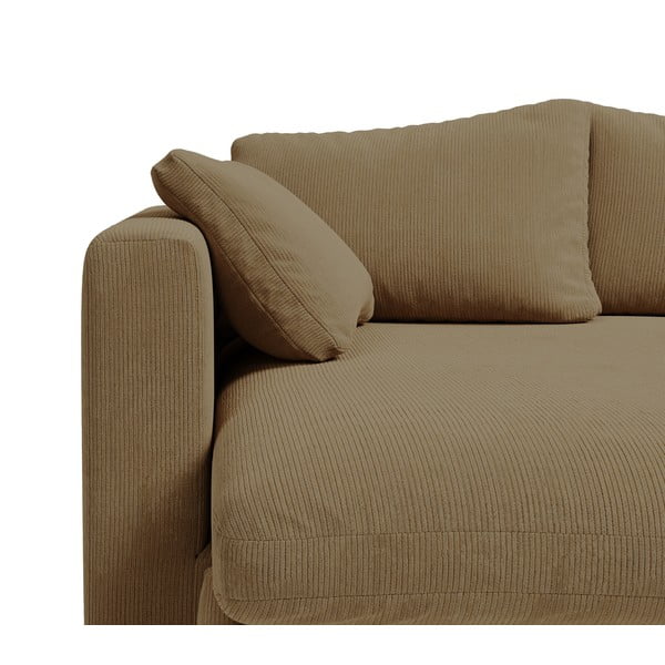 Bézs kordbársony sarokkanapé (bal oldali) Comfy – Scandic-image-3