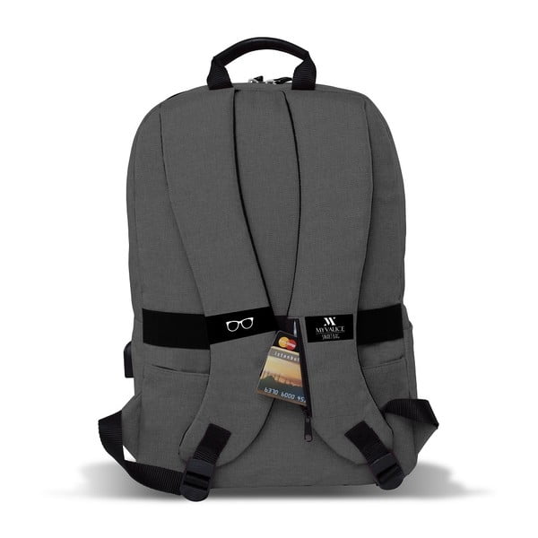 GALAXY Smart Bag szürke hátizsák USB csatlakozóval - My Valice-image-1