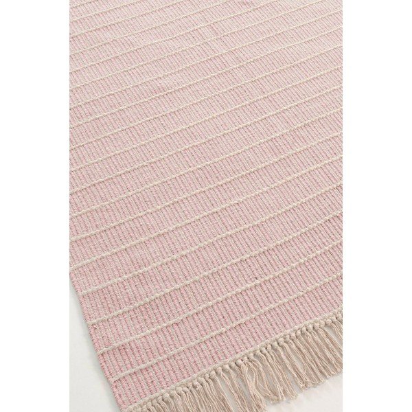 Rózsaszín kézi szövésű pamut futószőnyeg 80x150 cm Irma – Jotex-image-4